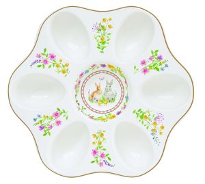 Porcelain 6-space eggs holder HAPPY EASTER