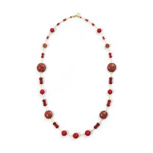 КОЛИЕ  POLVERE DI STELL -  МУРАНО СТЪКЛО С АВЕНТЮРИН