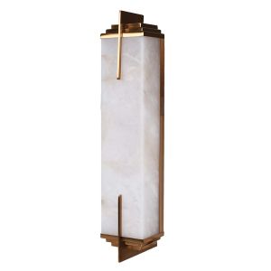 Deco Alabaster Brass Wall Light