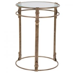 Gold Strap End Table