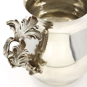 ГАРАФА ОТ ШЕФИЛДСКО СРЕБРО С ДРЪЖКА ВЪВ ФОРМА НА ЛИСТО