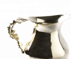 ГАРАФА ОТ ШЕФИЛДСКО СРЕБРО С ДРЪЖКА ВЪВ ФОРМА НА ЛИСТО