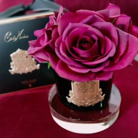 COTE NOIRE PERFUMED NATURAL TOUCH 5 ROSES - BLACK - CARMINE RED