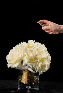 LUXURY GRAND BOUQUET - GOLD BADGE - CHAMPAGNE - BURGUNDY BOX